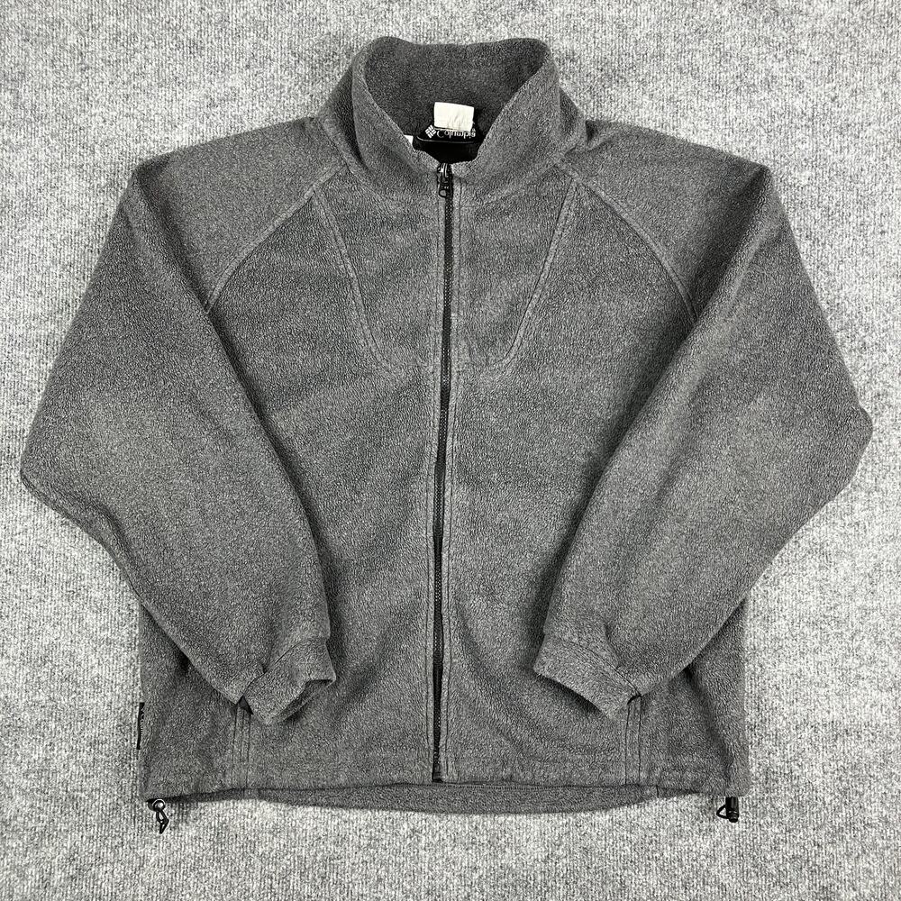 Columbia Fleece Jacket Womens Size L Gray Full Zip Soft Outdoor‎ Warm Coat